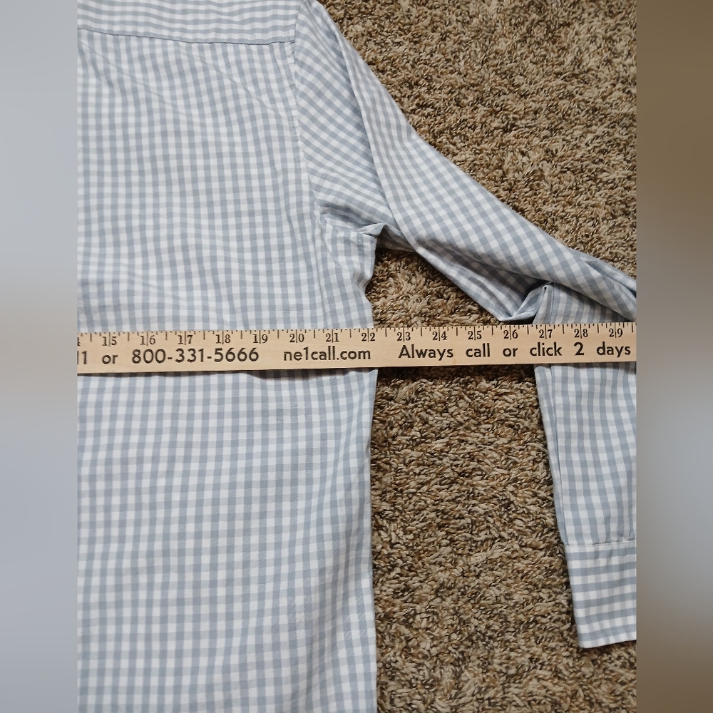 Vineyard Vines Blue And White Checkered Button Up Long Sleeve Shirt  Men's M - Picture 8 of 9